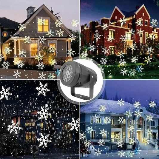 Led Moving Snowflake Laser Light Projector Lamp Christmas Party Decor New Year 2025